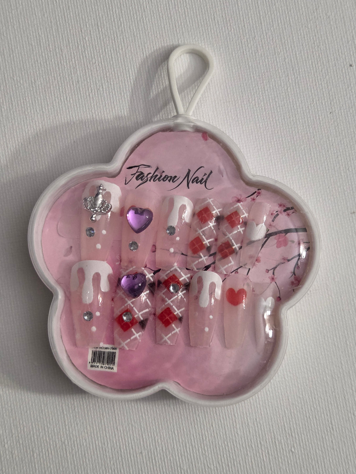 Fashion Nail press-on set - stars and hearts design