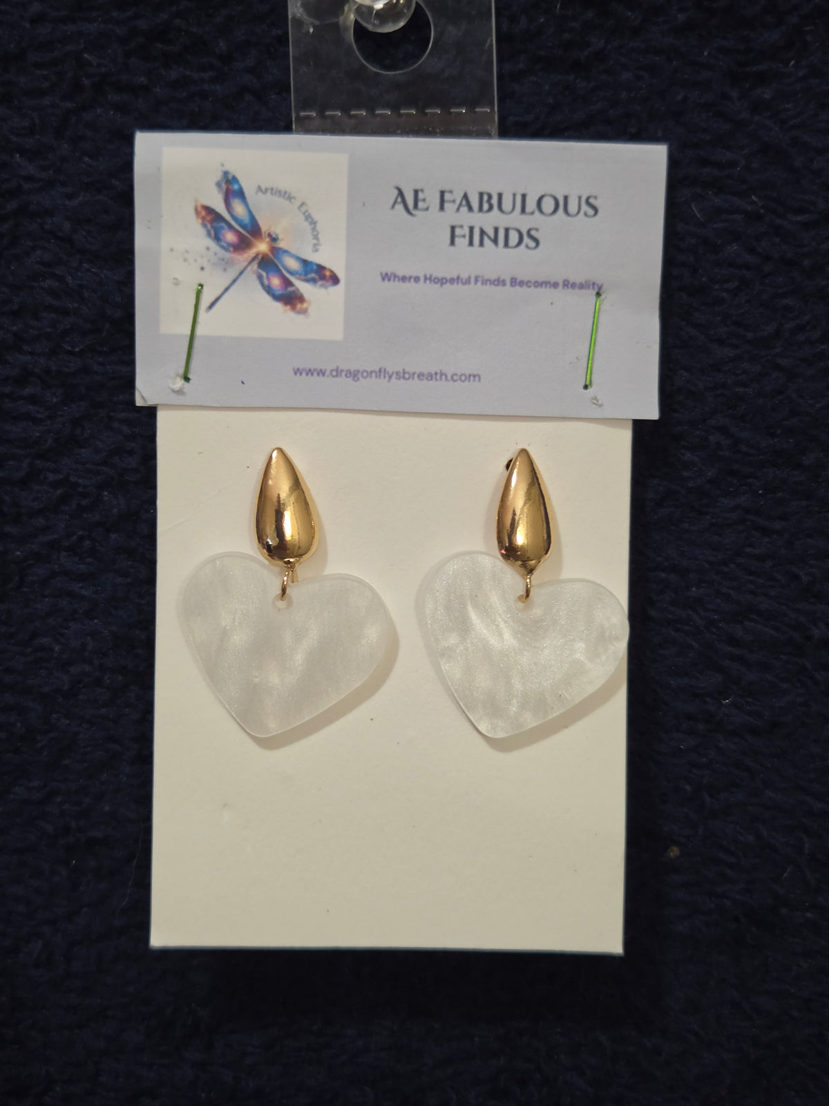 Pearl Heart Drop Earrings with Gold Teardrop Stud | Romantic Boutique Jewelry