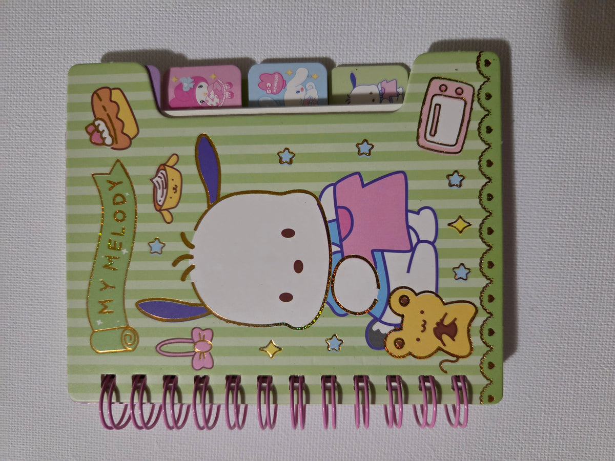 Sanrio Character Tabbed Mini Spiral Notebook | Official Sanrio Stationery | Choose Your Character