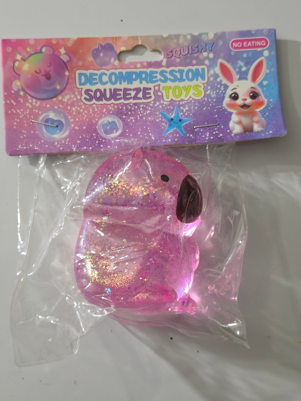 Kawaii Glitter Animal Sugar Squishy — Soft Squeeze Toy