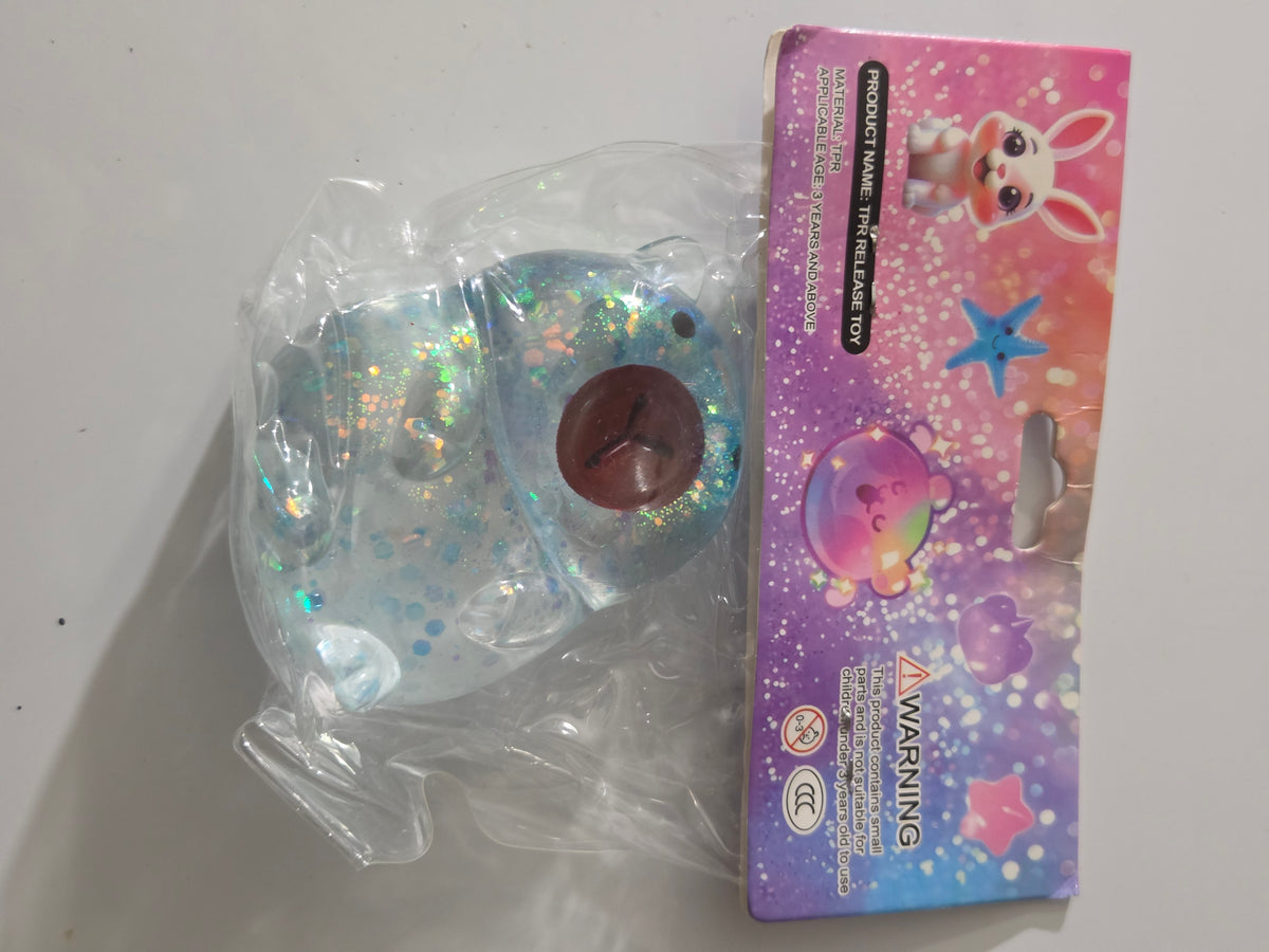 Kawaii Glitter Animal Sugar Squishy — Soft Squeeze Toy