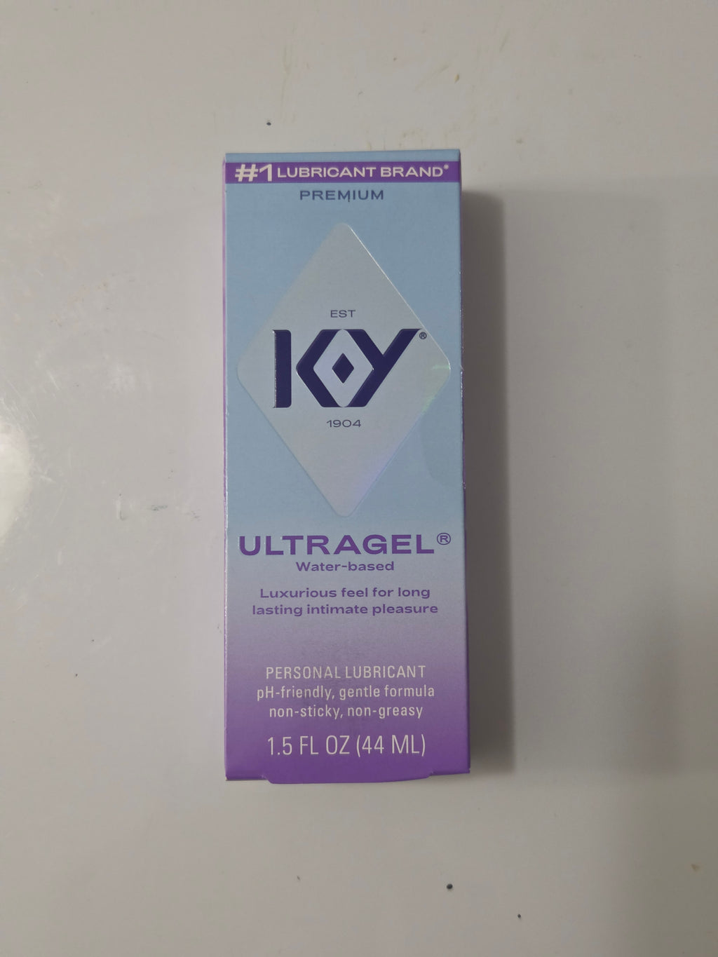 K-Y UltraGel front packaging, 1.5 fl oz (44 mL)