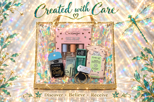 Beauty Bag Peach & Gold Glow — AEFF Hero
