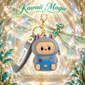 Gray Labubu Keychain — Front Character