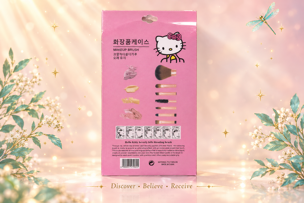 Hello Kitty Brush Set — Back Detail