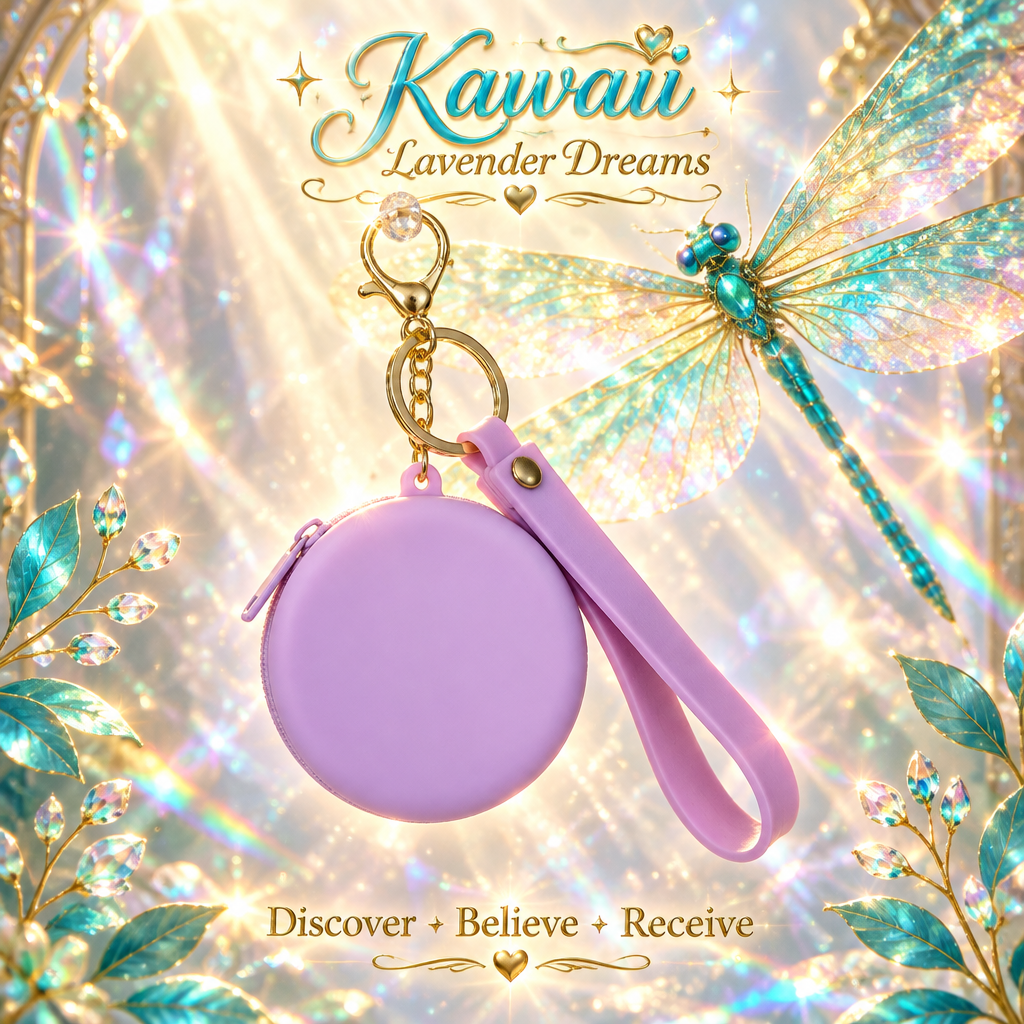 Kiwi Lavender Keychain — Back