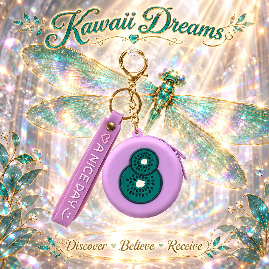 Kiwi Lavender Keychain — Front
