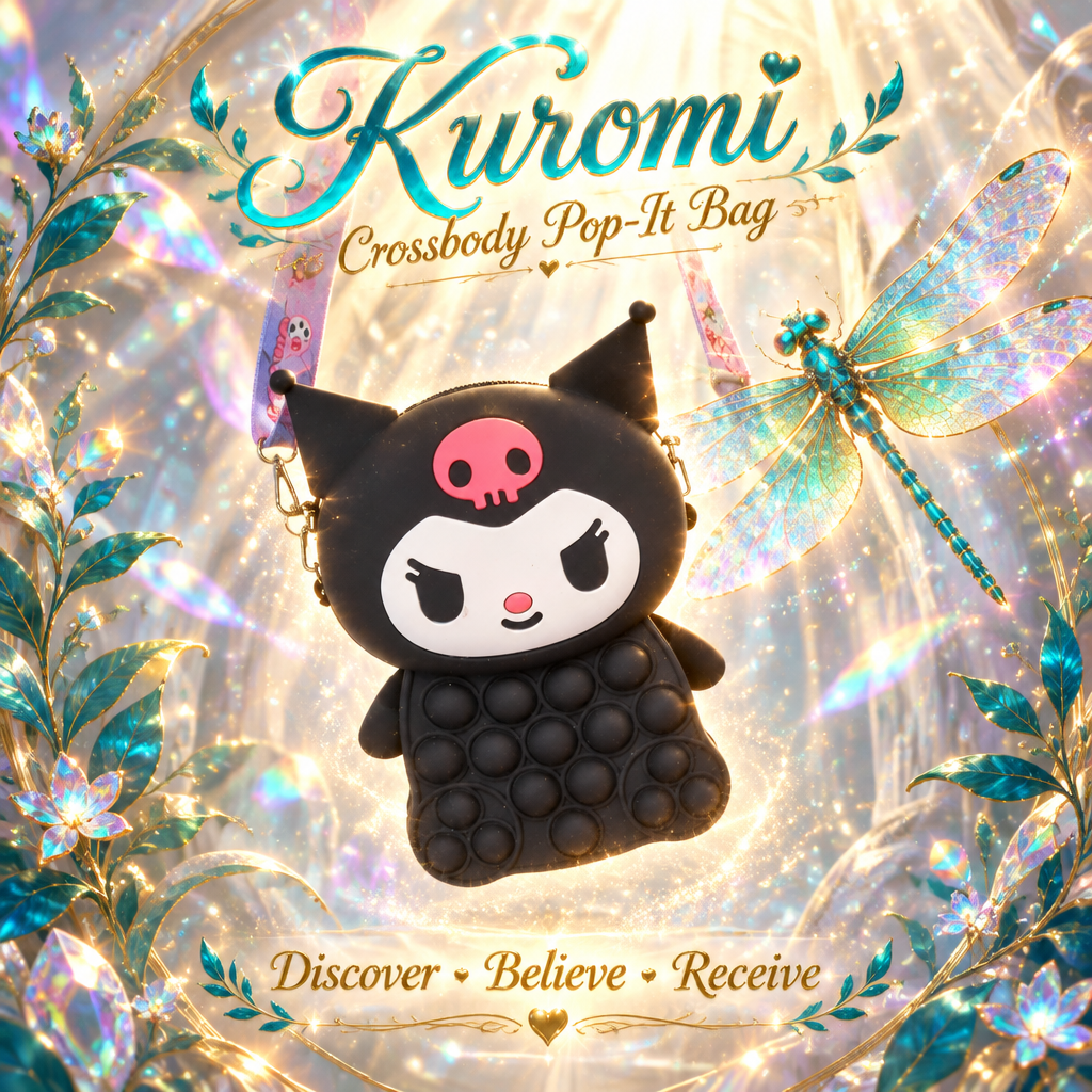 Kuromi Pop-It Bag — Light Front